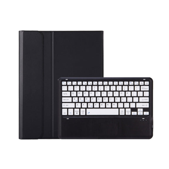 C12B Detachable Pen Slot Bluetooth Keyboard Leather Tablet Case For iPad Pro 12.9 inch 2021/2020/2018(Black)