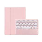 C12B Detachable Pen Slot Bluetooth Keyboard Leather Tablet Case For iPad Pro 12.9 inch 2021/2020/2018(Pink)