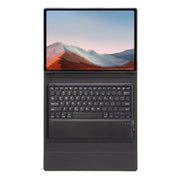 SF128 Tree Texture Bluetooth Keyboard Leather Tablet Case For Microsoft Surface Pro 8(Black)