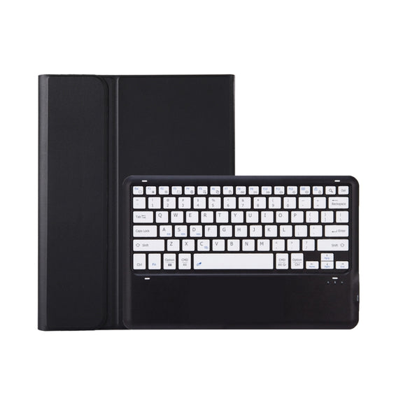 T800B Pen Slot Detachable Bluetooth Keyboard Leather Tablet Case For Samsung Galaxy Tab S8+/S7+/S7 FE(Black)