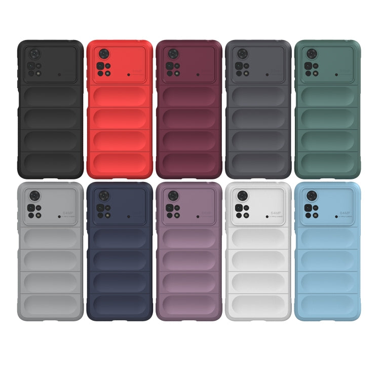 For Xiaomi Poco M4 Pro 4G Magic Shield TPU + Flannel Phone Case(White)
