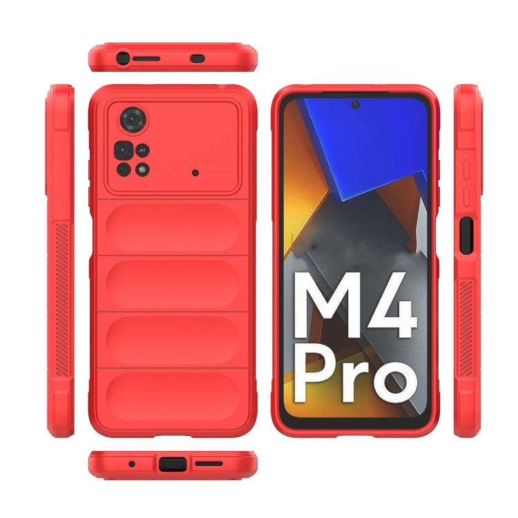 For Xiaomi Poco M4 Pro 4G Magic Shield TPU + Flannel Phone Case(White)