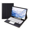 T800B-A Touch Pad Detachable Bluetooth Keyboard Leather Tablet Case For Samsung Galaxy Tab S8+/S7+/S7 FE(Black) - Samsung Keyboard by PMC TechLife | Online Shopping South Africa | PMC TechLife