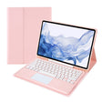 T800B-A Touch Pad Detachable Bluetooth Keyboard Leather Tablet Case For Samsung Galaxy Tab S8+/S7+/S7 FE(Pink) - Samsung Keyboard by PMC TechLife | Online Shopping South Africa | PMC TechLife