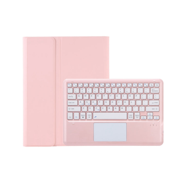 T800B-A Touch Pad Detachable Bluetooth Keyboard Leather Tablet Case For Samsung Galaxy Tab S8+/S7+/S7 FE(Pink)