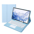 T800B-A Touch Pad Detachable Bluetooth Keyboard Leather Tablet Case For Samsung Galaxy Tab S8+/S7+/S7 FE(Sky Blue) - Samsung Keyboard by PMC TechLife | Online Shopping South Africa | PMC TechLife