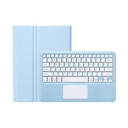 T800B-A Touch Pad Detachable Bluetooth Keyboard Leather Tablet Case For Samsung Galaxy Tab S8+/S7+/S7 FE(Sky Blue)
