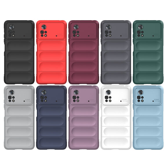 For Xiaomi Poco X4 Pro 5G Magic Shield TPU + Flannel Phone Case(Grey)