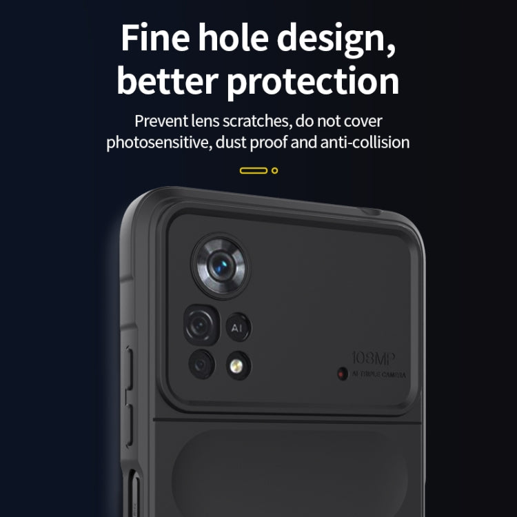For Xiaomi Poco X4 Pro 5G Magic Shield TPU + Flannel Phone Case(Grey)