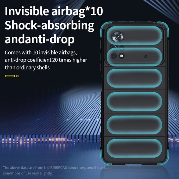 For Xiaomi Poco X4 Pro 5G Magic Shield TPU + Flannel Phone Case(Grey)
