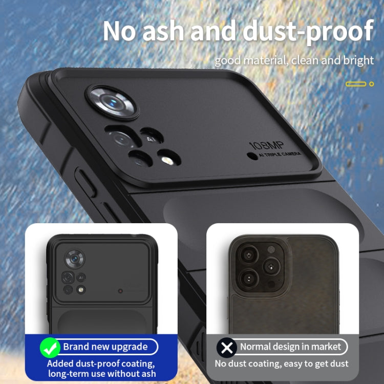 For Xiaomi Poco X4 Pro 5G Magic Shield TPU + Flannel Phone Case(Grey)
