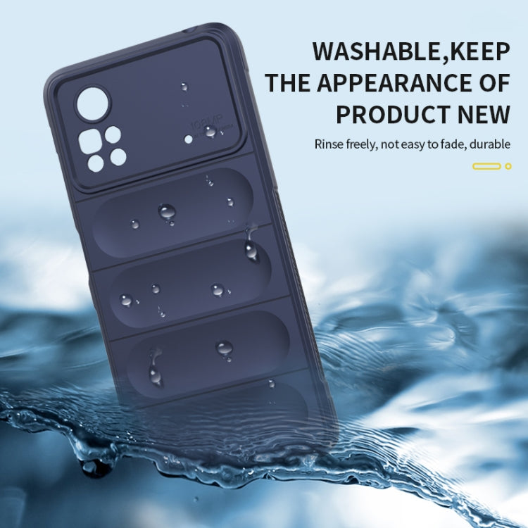 For Xiaomi Poco X4 Pro 5G Magic Shield TPU + Flannel Phone Case(Grey)