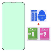 For iPhone 16e / 13 / 13 Pro Green Light Eye Protection Tempered Glass Film