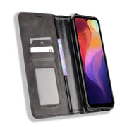 For Ulefone Power Armor 14 / 14 Pro Magnetic Buckle Retro Texture Leather Phone Case(Black)
