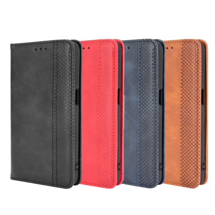 For Ulefone Power Armor 14 / 14 Pro Magnetic Buckle Retro Texture Leather Phone Case(Black)