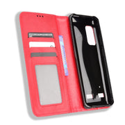 For Ulefone Armor X10 / X10 Pro Magnetic Buckle Retro Texture Leather Phone Case(Red)