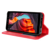 For Ulefone Armor X10 / X10 Pro Magnetic Buckle Retro Texture Leather Phone Case(Red)