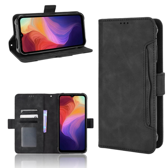For Ulefone Power Armor 14 / 14 Pro Skin Feel Calf Texture Card Slots Leather Phone Case(Black)