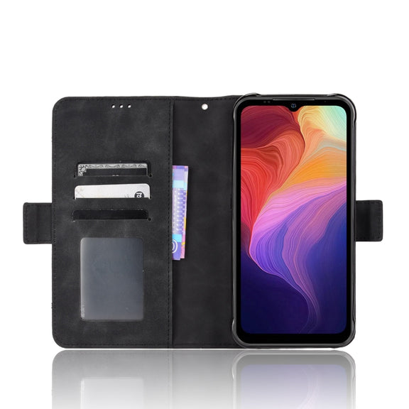For Ulefone Power Armor 14 / 14 Pro Skin Feel Calf Texture Card Slots Leather Phone Case(Black)