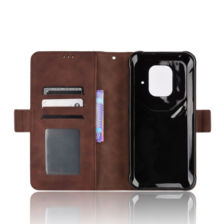 For Ulefone Power Armor 14 / 14 Pro Skin Feel Calf Texture Card Slots Leather Phone Case(Brown)