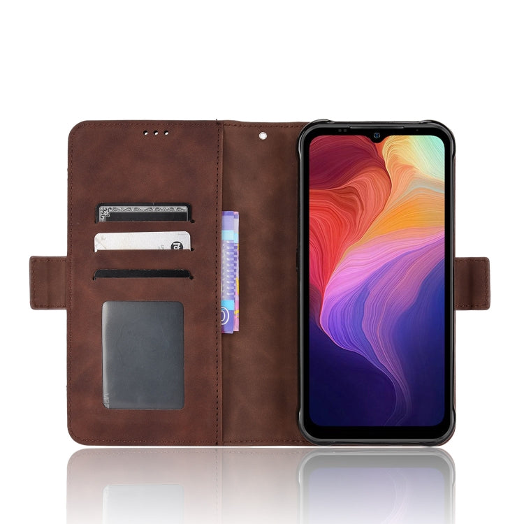 For Ulefone Power Armor 14 / 14 Pro Skin Feel Calf Texture Card Slots Leather Phone Case(Brown)