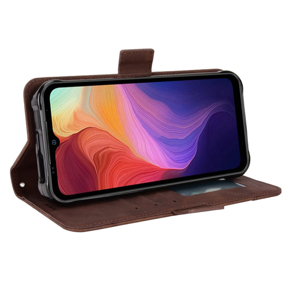 For Ulefone Power Armor 14 / 14 Pro Skin Feel Calf Texture Card Slots Leather Phone Case(Brown)