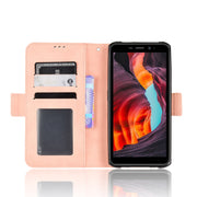 For Ulefone Armor X10 / X10 Pro Skin Feel Calf Texture Card Slots Leather Phone Case(Pink)