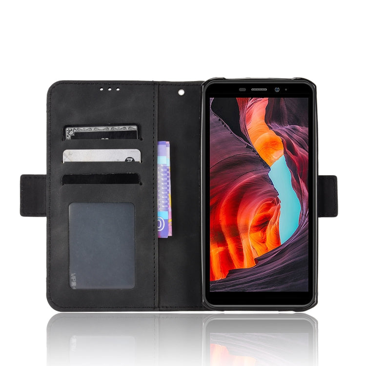 For Ulefone Armor X10 / X10 Pro Skin Feel Calf Texture Card Slots Leather Phone Case(Black)
