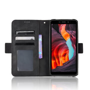 For Ulefone Armor X10 / X10 Pro Skin Feel Calf Texture Card Slots Leather Phone Case(Black)