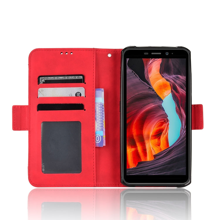 For Ulefone Armor X10 / X10 Pro Skin Feel Calf Texture Card Slots Leather Phone Case(Red)