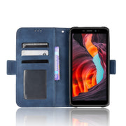 For Ulefone Armor X10 / X10 Pro Skin Feel Calf Texture Card Slots Leather Phone Case(Blue)