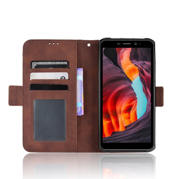 For Ulefone Armor X10 / X10 Pro Skin Feel Calf Texture Card Slots Leather Phone Case(Brown)