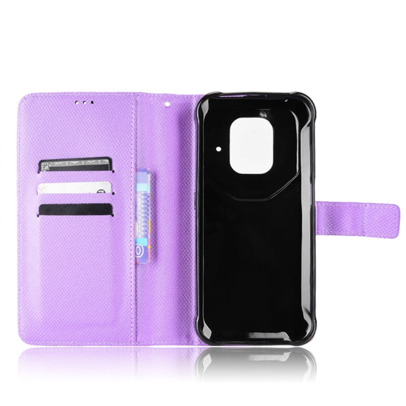 For Ulefone Power Armor 14 / 14 Pro Diamond Texture Leather Phone Case(Purple)