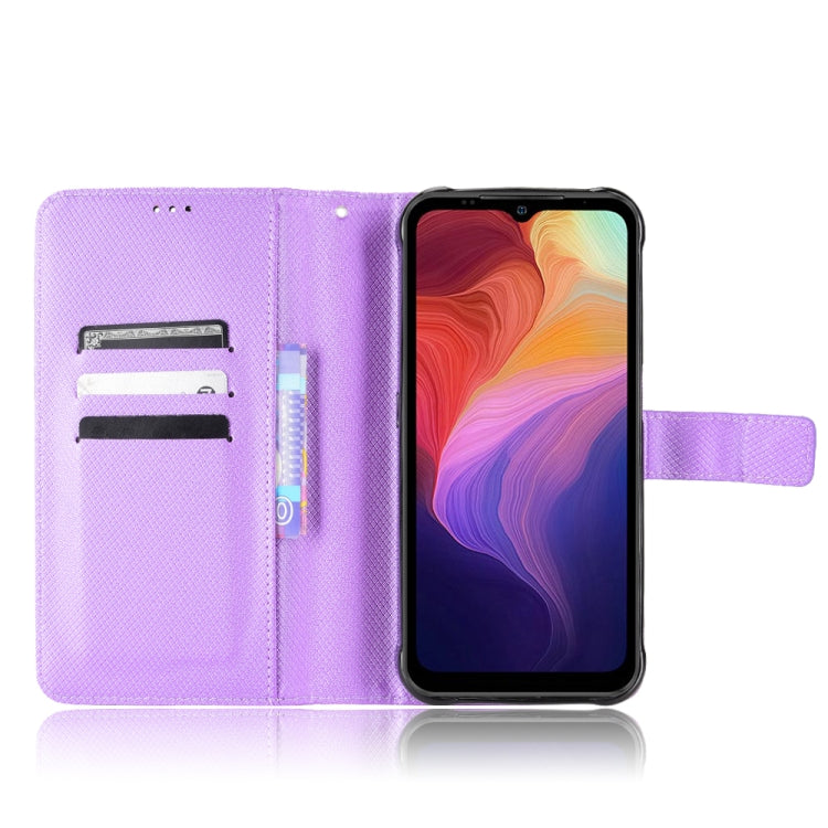 For Ulefone Power Armor 14 / 14 Pro Diamond Texture Leather Phone Case(Purple)