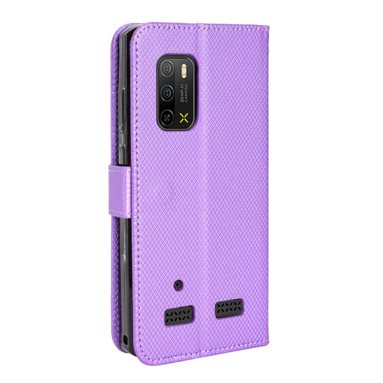 For Ulefone Armor X10 / X10 Pro Diamond Texture Leather Phone Case(Purple)