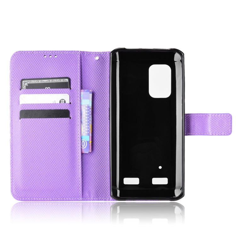 For Ulefone Armor X10 / X10 Pro Diamond Texture Leather Phone Case(Purple)