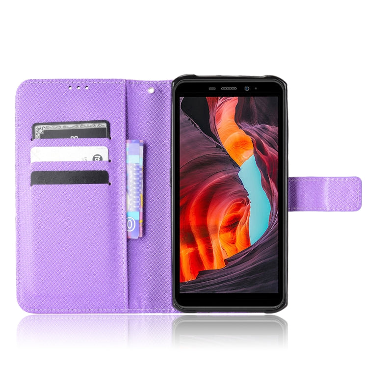 For Ulefone Armor X10 / X10 Pro Diamond Texture Leather Phone Case(Purple)