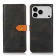For iPhone 17 Pro Max KHAZNEH Dual-color Cowhide Texture Flip Leather Phone Case(Black) - free shipping - PMc TechLife - Order now!