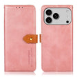 For iPhone 17 Pro Max KHAZNEH Dual-color Cowhide Texture Flip Leather Phone Case(Rose Gold) - free shipping - PMc TechLife - Order now!