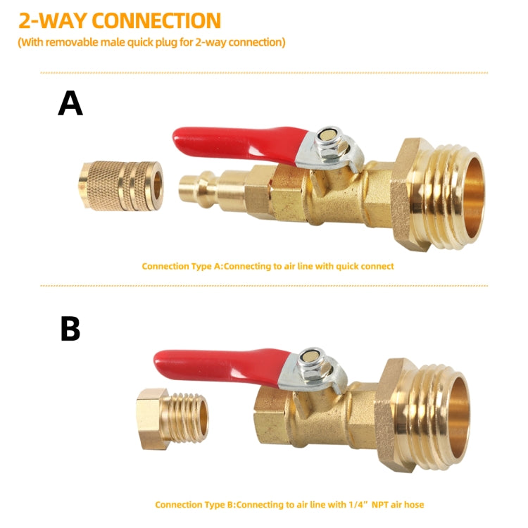 A6861 RV Male 1/4 Drain Fitting Adapter with Storage Bag