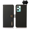 For OnePlus Nord CE 2 Lite 5G KHAZNEH Custer Genuine Leather RFID Phone Case(Black) - OnePlus Cases by PMC TechLife | Online Shopping South Africa | PMC TechLife | Buy Now Pay Later Mobicred