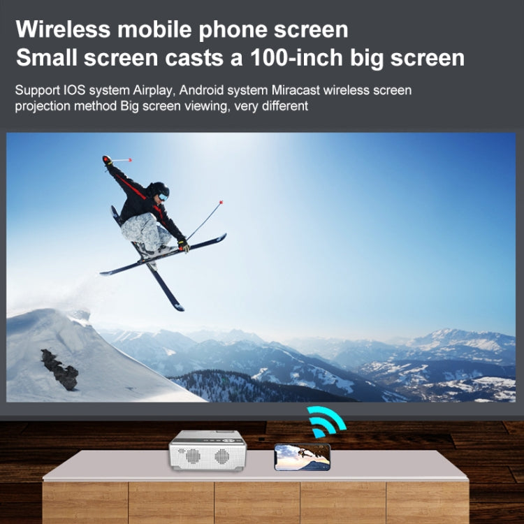 E460 1280x720P 120ANSI LCD LED Smart Projector, Basic Version, Plug Type:US Plug