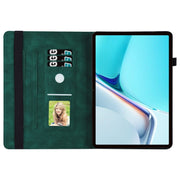 For Huawei MatePad 11 2021 Big Butterfly Embossed Leather Tablet Case(Green)