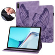 For Huawei MatePad 11 2021 Big Butterfly Embossed Leather Tablet Case(Purple) - Huawei by PMC TechLife | Online Shopping South Africa | PMC TechLife | Buy Now Pay Later Mobicred
