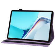For Huawei MatePad 11 2021 Big Butterfly Embossed Leather Tablet Case(Purple)