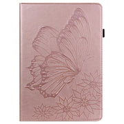 For Huawei MatePad 11 2021 Big Butterfly Embossed Leather Tablet Case(Rose Gold)