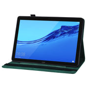 For Huawei MediaPad T5 Big Butterfly Embossed Leather Tablet Case(Green)