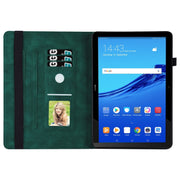 For Huawei MediaPad T5 Big Butterfly Embossed Leather Tablet Case(Green)