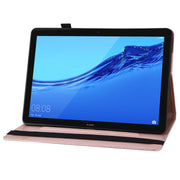 For Huawei MediaPad T5 Big Butterfly Embossed Leather Tablet Case(Rose Gold)