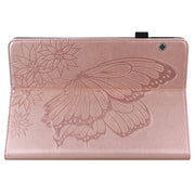 For Huawei MediaPad T5 Big Butterfly Embossed Leather Tablet Case(Rose Gold)